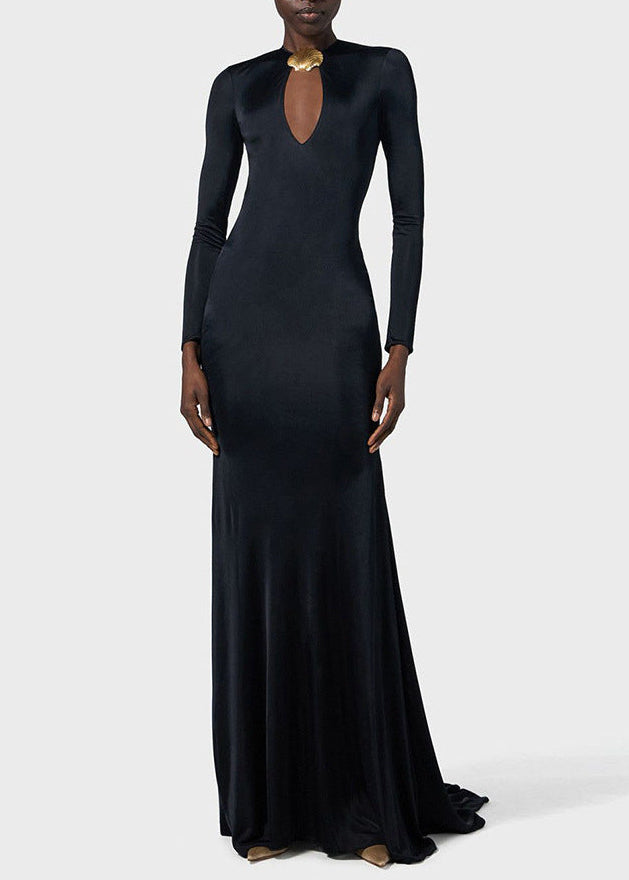 Dren Backless Embellished Maxi Dress