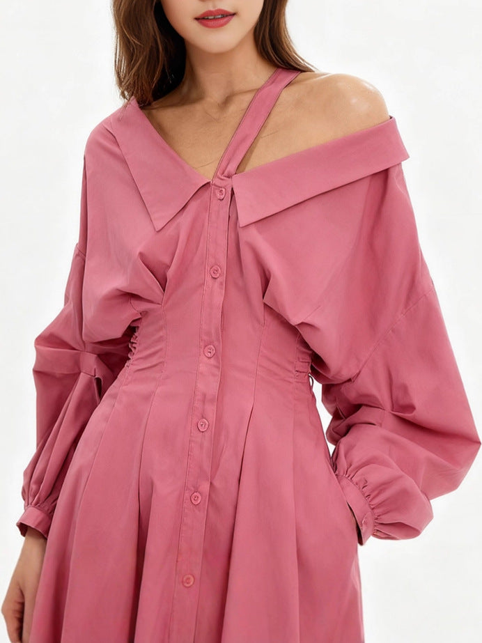 Eirenaios Asymmetric Deconstruct Midi Dress