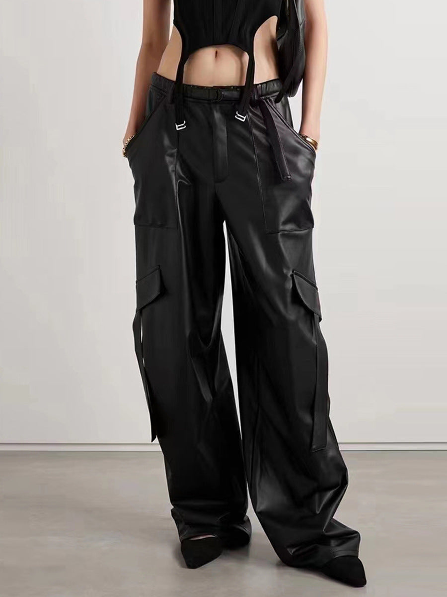 Aziza Leather Pants In Black