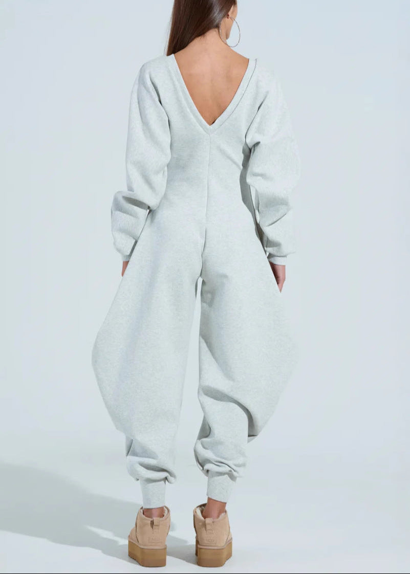 Drousilla V Neck Barrel Jumpsuit