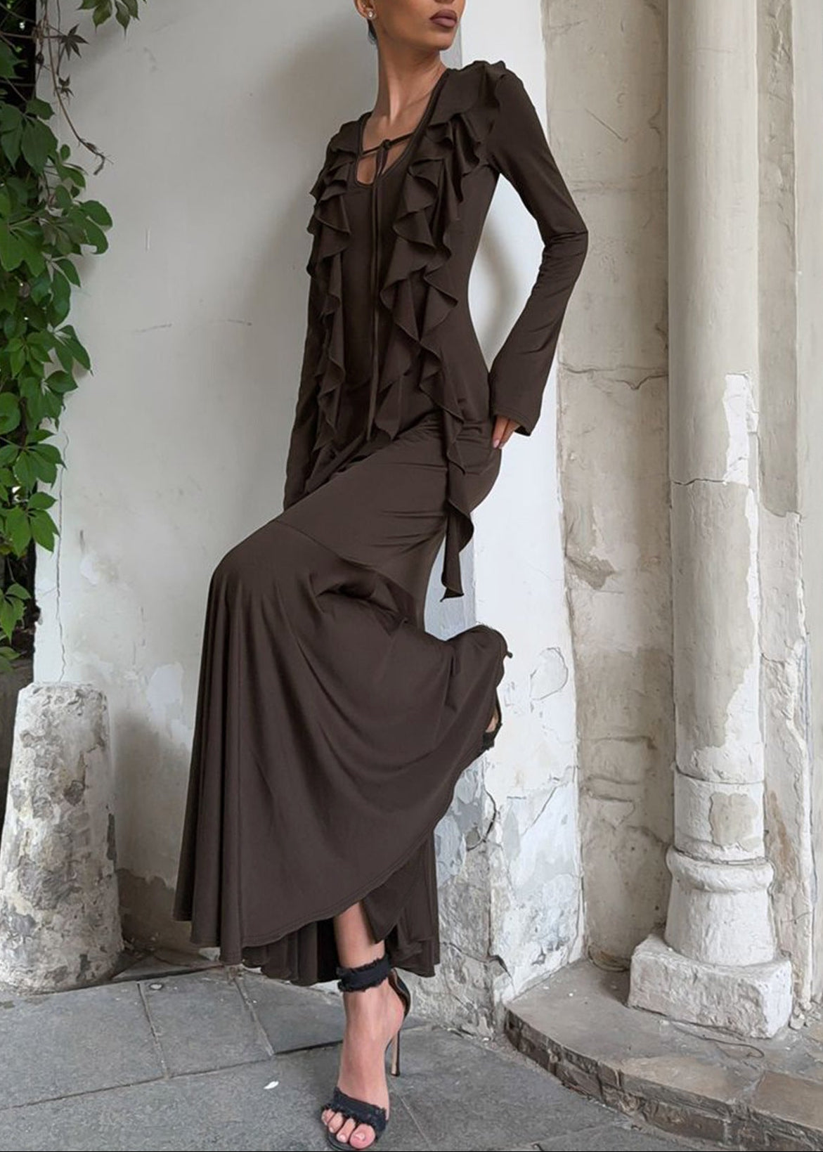 Eirian Ruffle Maxi Dress