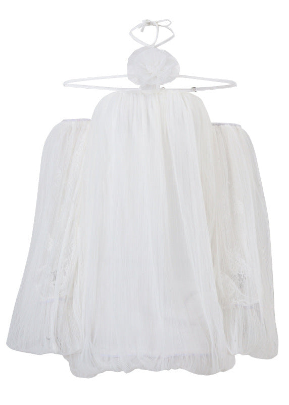 Bodie Balloon Sleeve Mesh Mini Dress