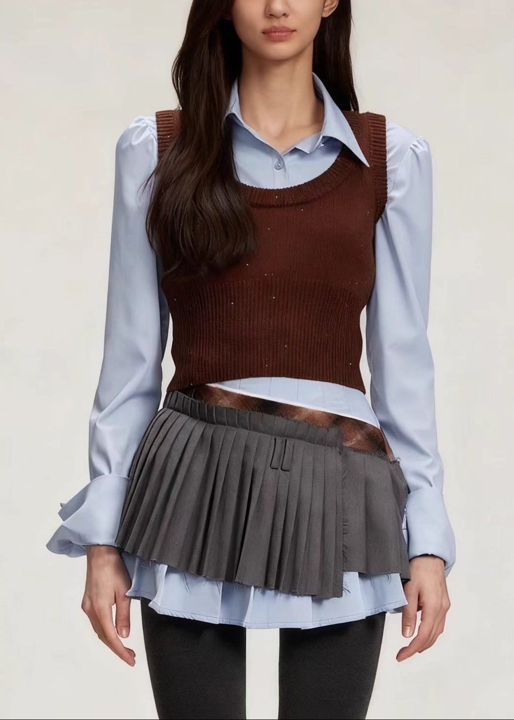 Edlira Deconstruct Knit Skirt Set