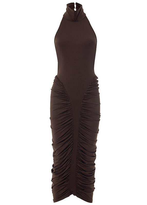 Deivids Drawstring Ruch Midi Dress