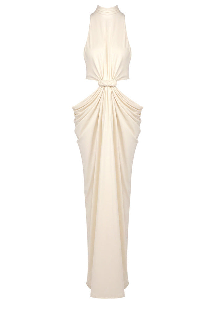 Drystan High Neck Cutout Twist Maxi Dress
