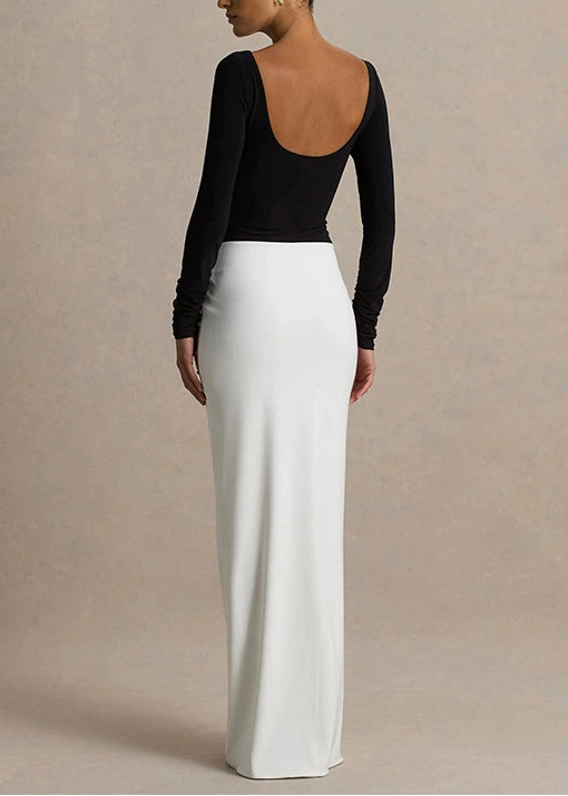 Fadile Colorblock Ruch Maxi Dress