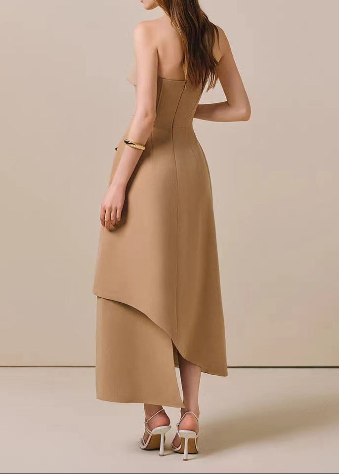 Bohdana Strapless Asymmetric Maxi Dress