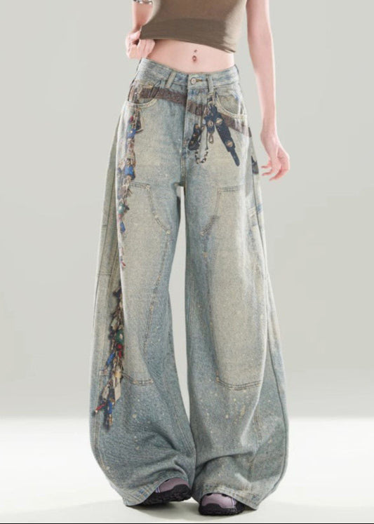 Ardal Illusion Print Wide Jeans