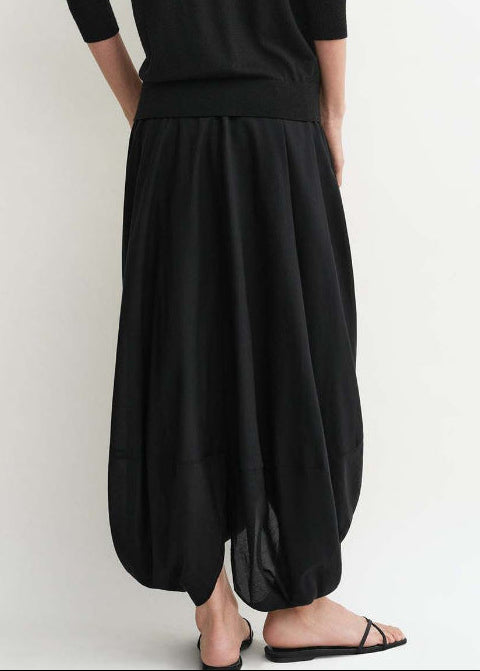Fayruz Draped Twist Maxi Skirt In Black