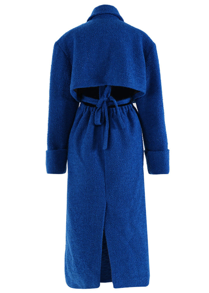 Anielo Cutout Lace Up Coat