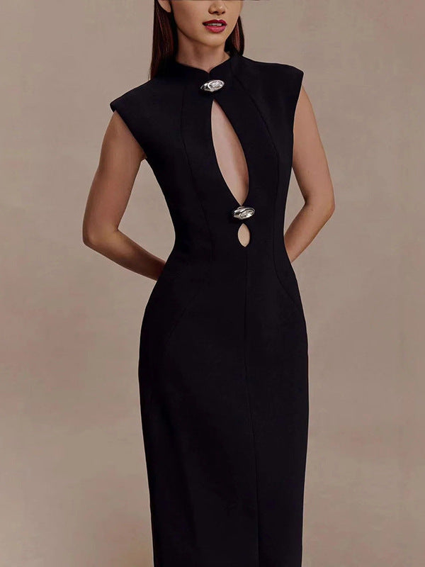 Eliou Sleeveless Cutout Maxi Dress In Black