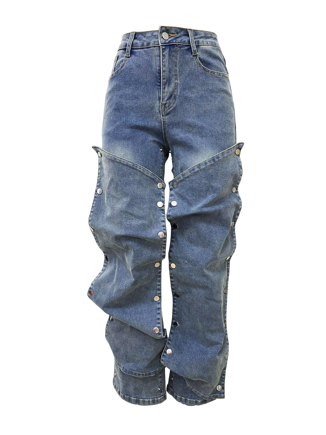 Upasana Snap Asymmetric Straight Jeans