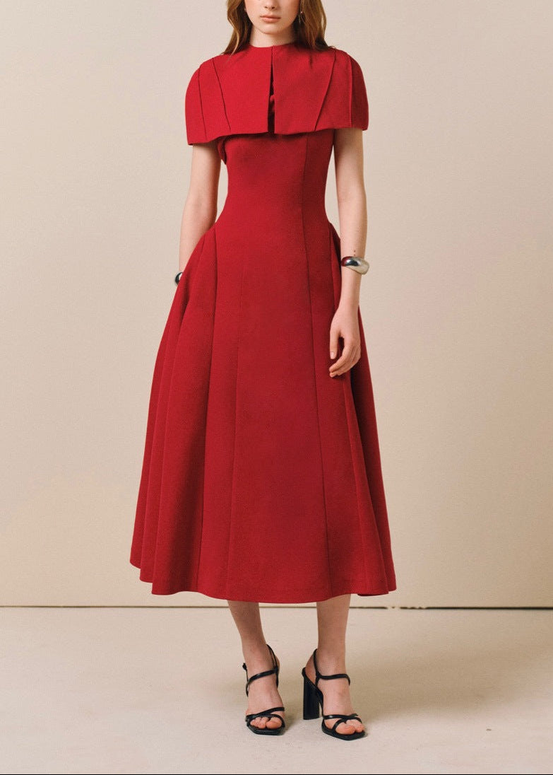 Detta Sleeveless Asymmetric Ruch Midi Dress