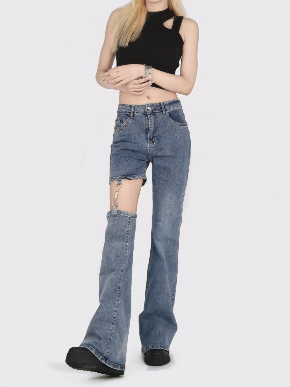 Crocifissa Asymmetric Jeans