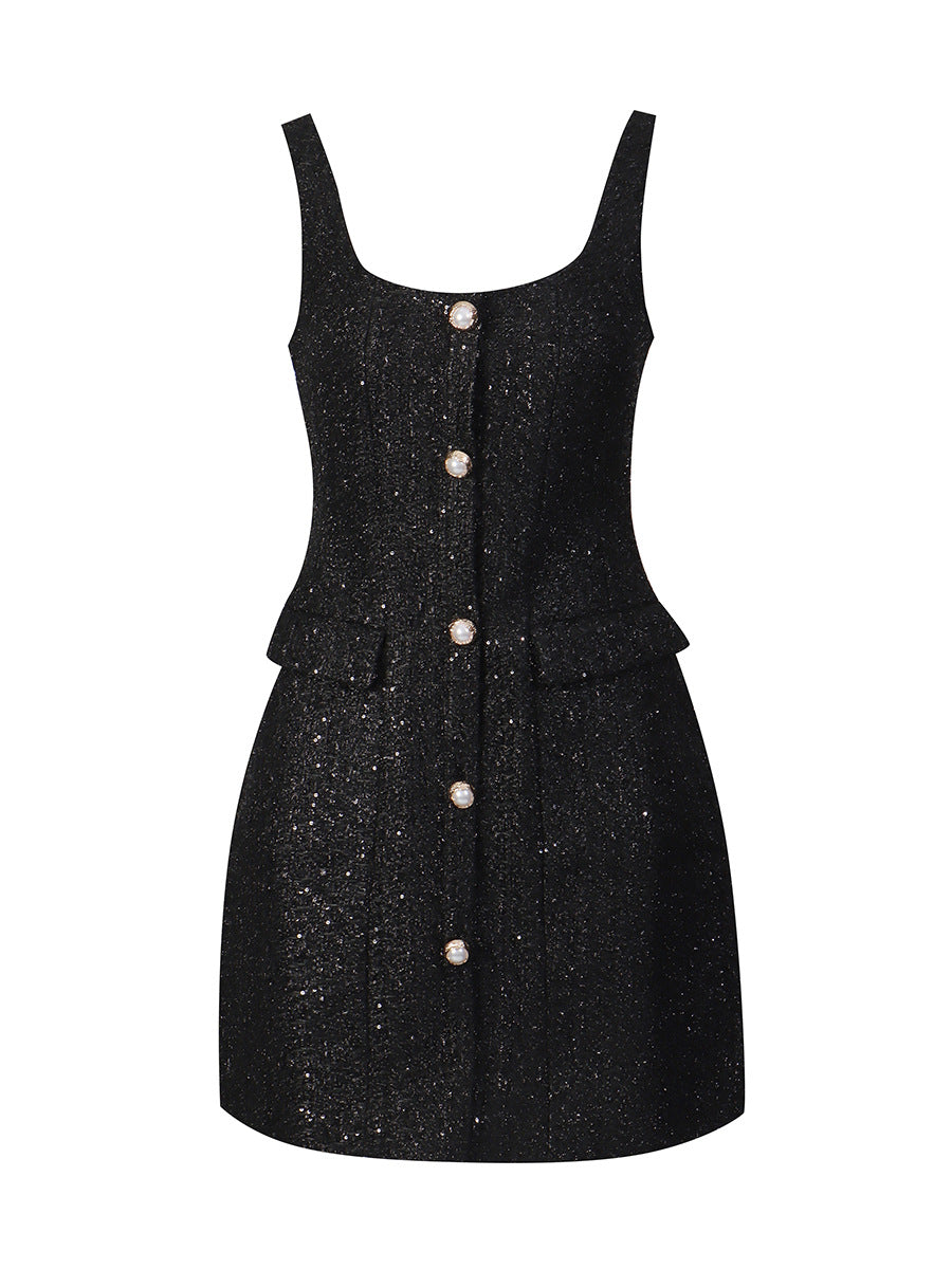 Fatimah Sleeveless Tweed Mini Dress
