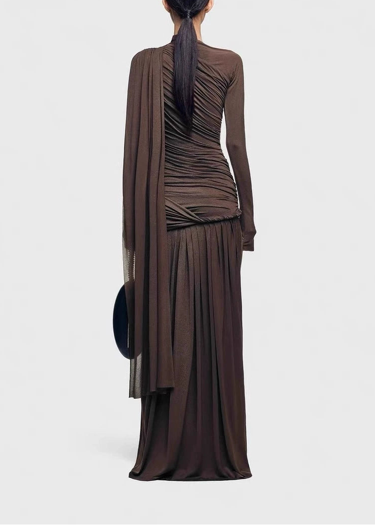 Deidre Shawl Ruch Maxi Dress