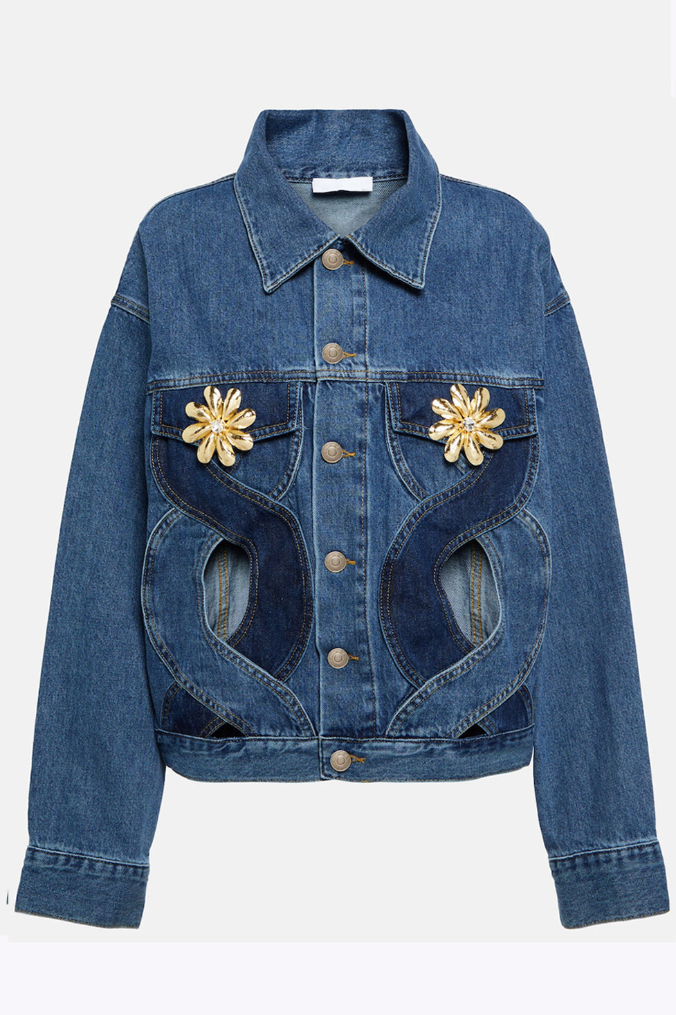 Keita Embellished Hollow Denim Jacket