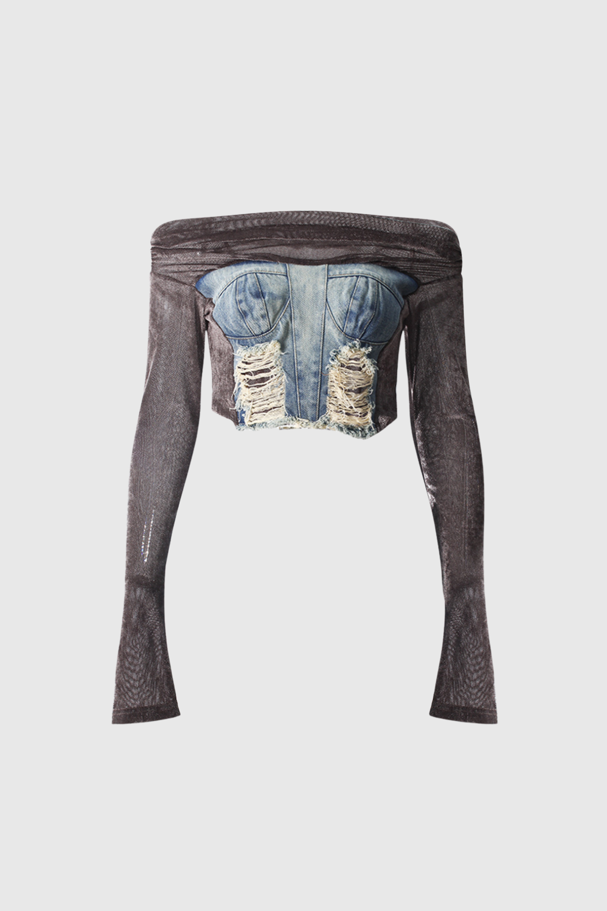 Abilyx Mesh Off Shoulder Deconstruct Set