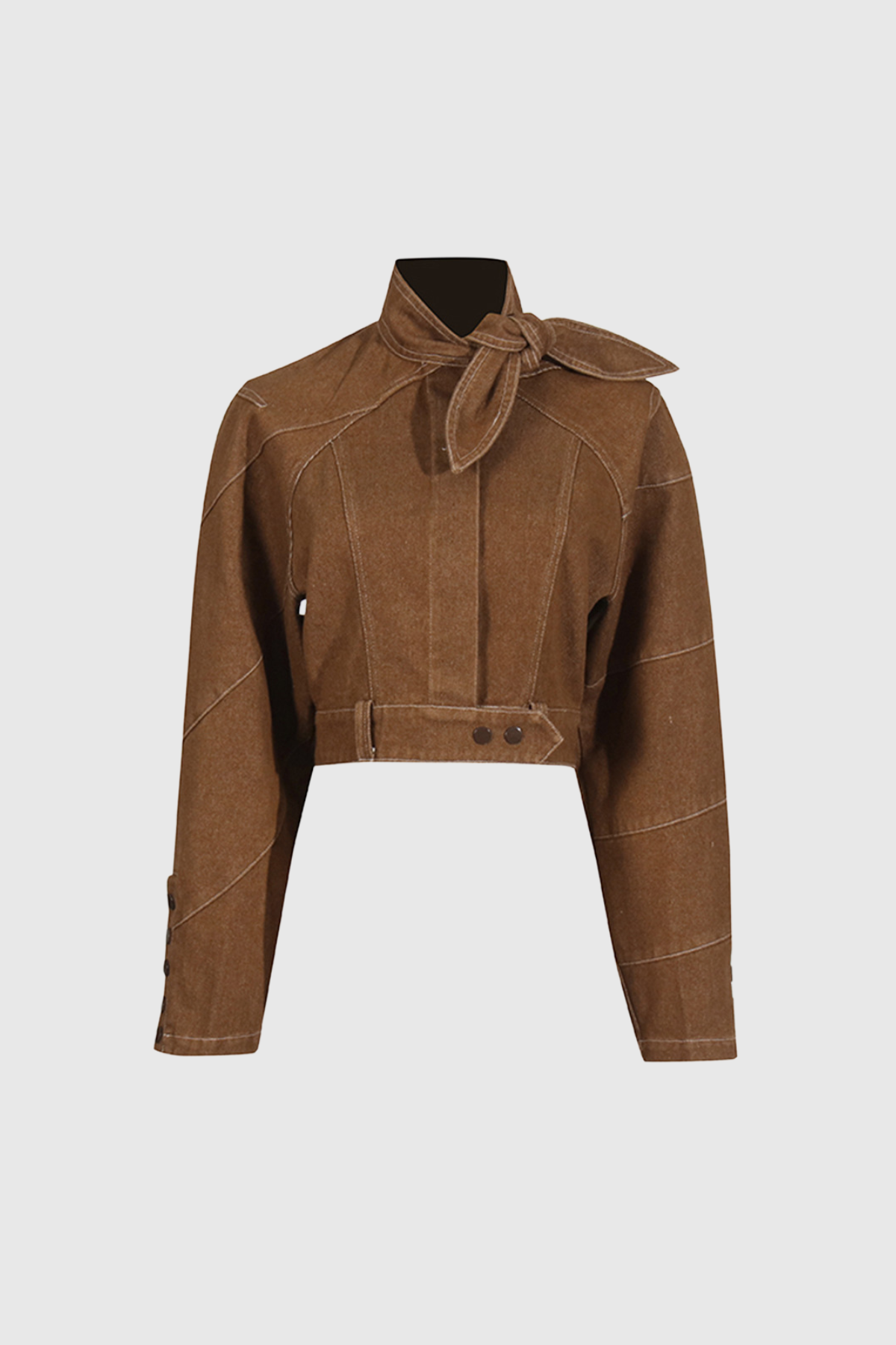 Amarine Lace Up Buckle Denim Pants Set