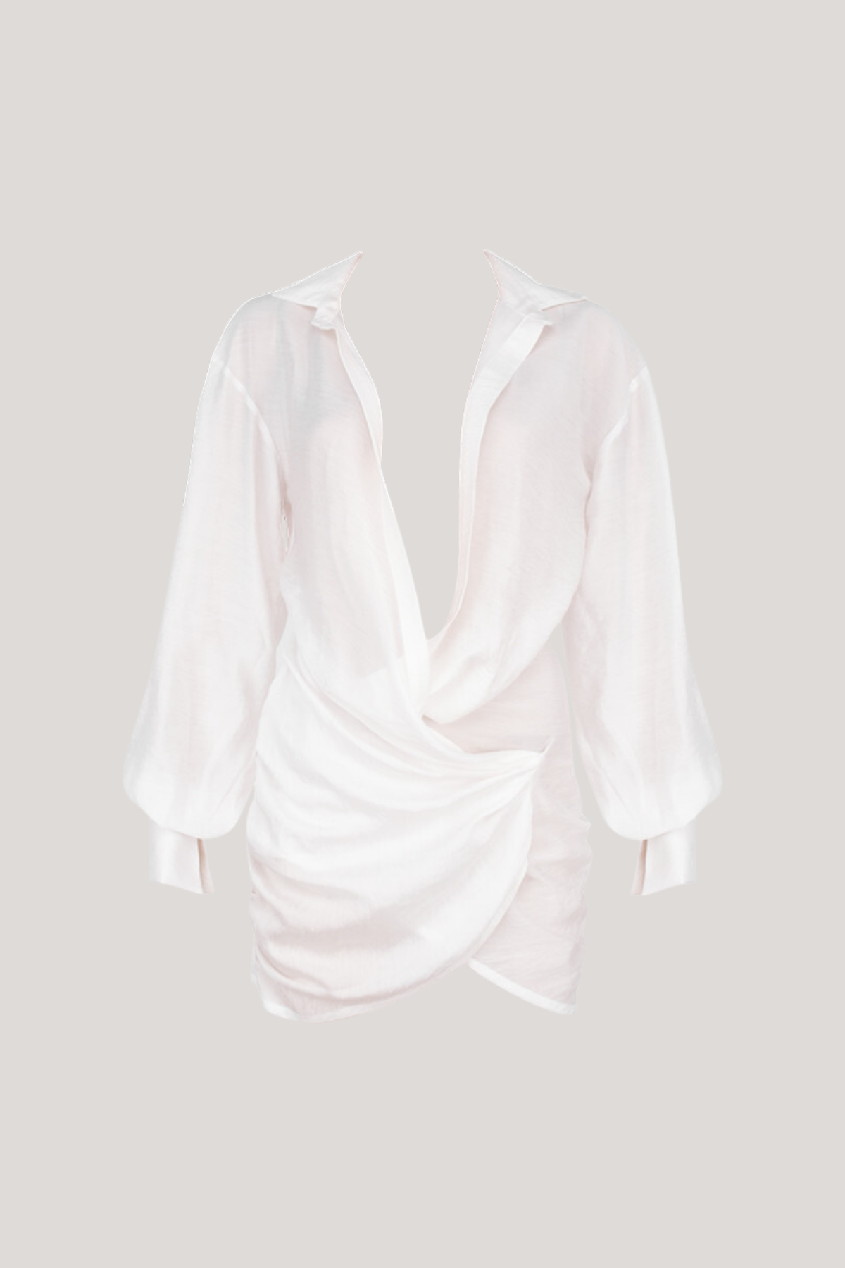Adiel Plunge Ruch Cross Mini Shirt Dress