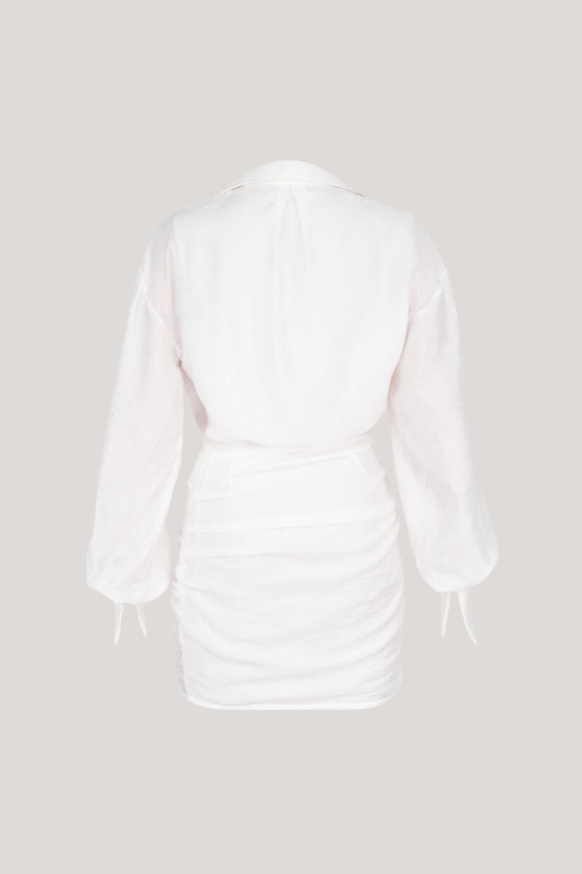Adiel Plunge Ruch Cross Mini Shirt Dress