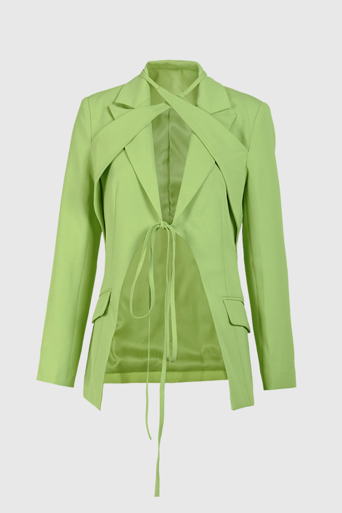 Arrietty Cross Plunge Split Blazer