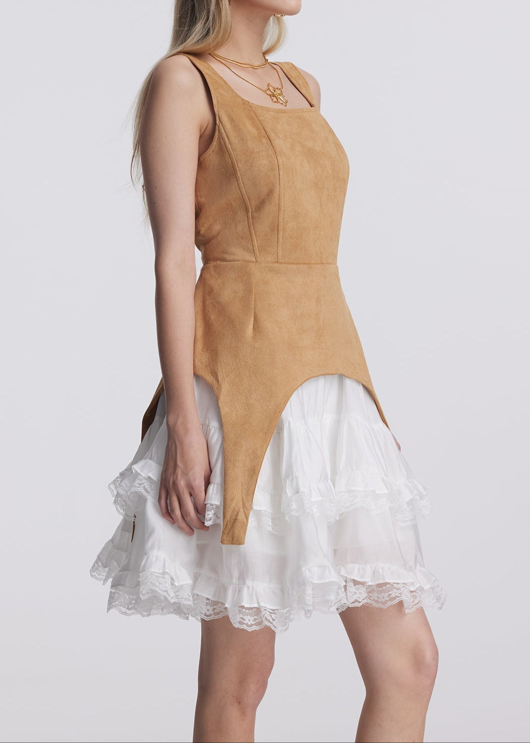 Alliance Ruffle Lace Sleeveless Mini Dress