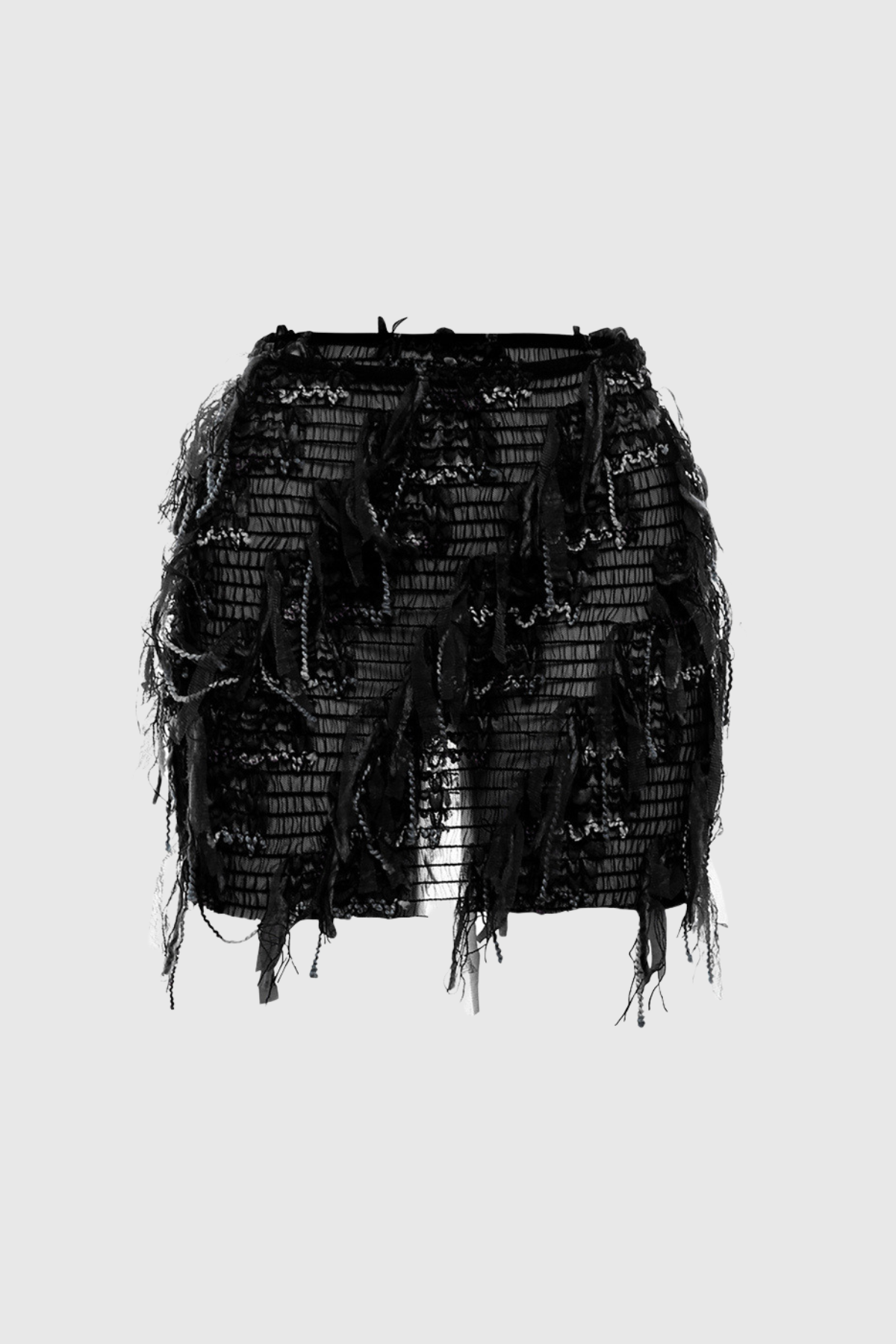 Arushi Fringe Stripe Mini Skirt