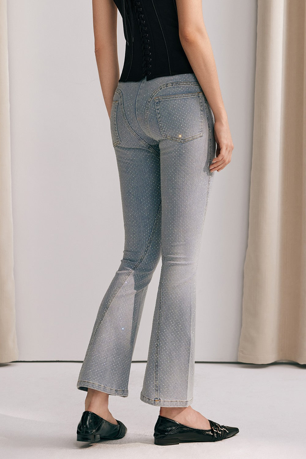 Kareem Rhinestone Embellished Jeans