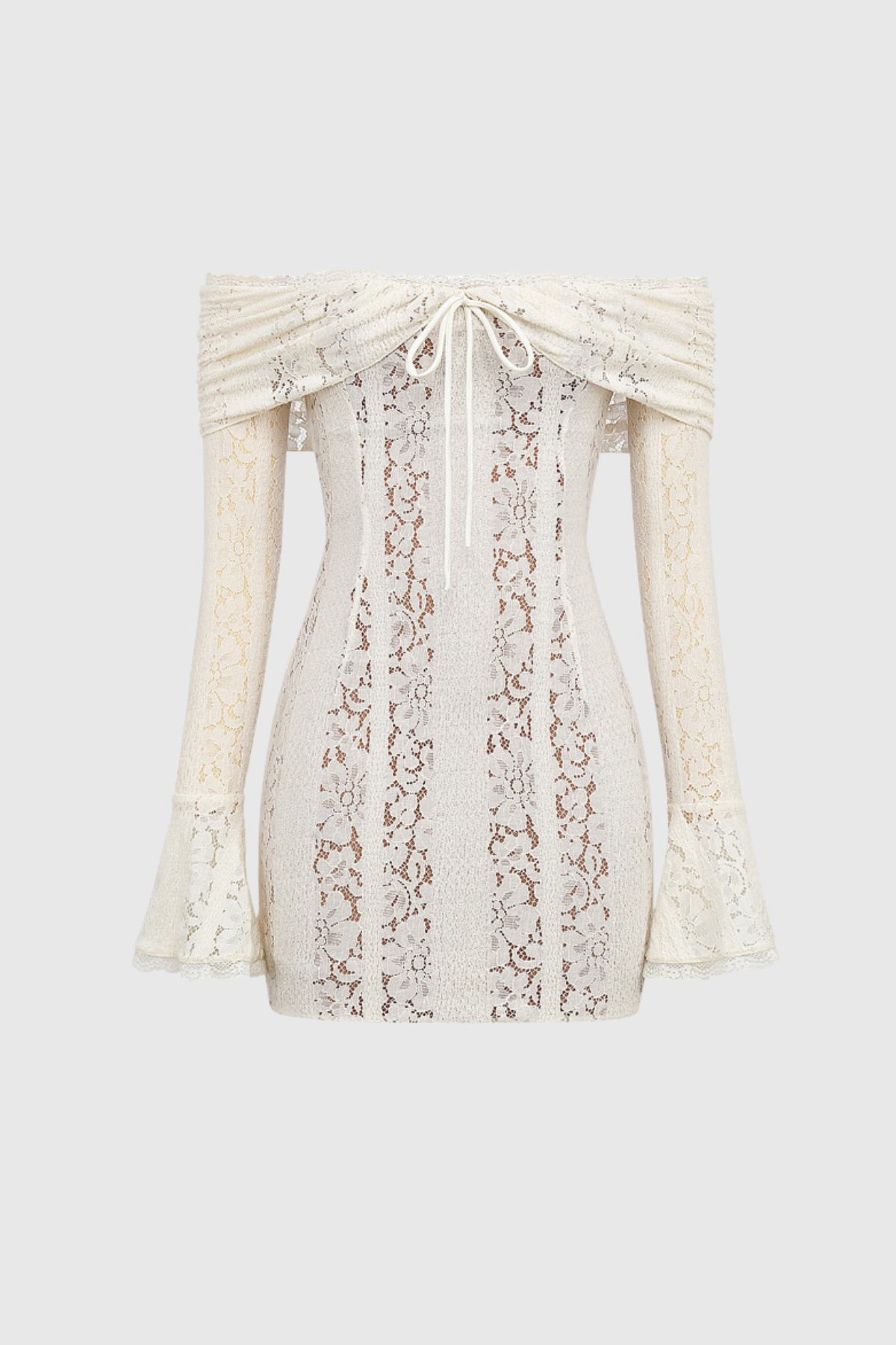 Elijah Lace Off Shoulder Cutout Mini Dress