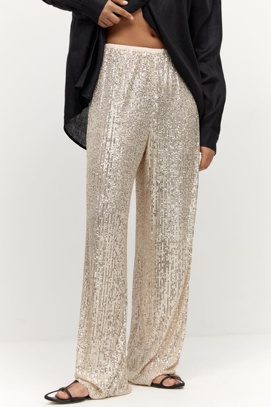 Gasira Sequin Pants In Gold