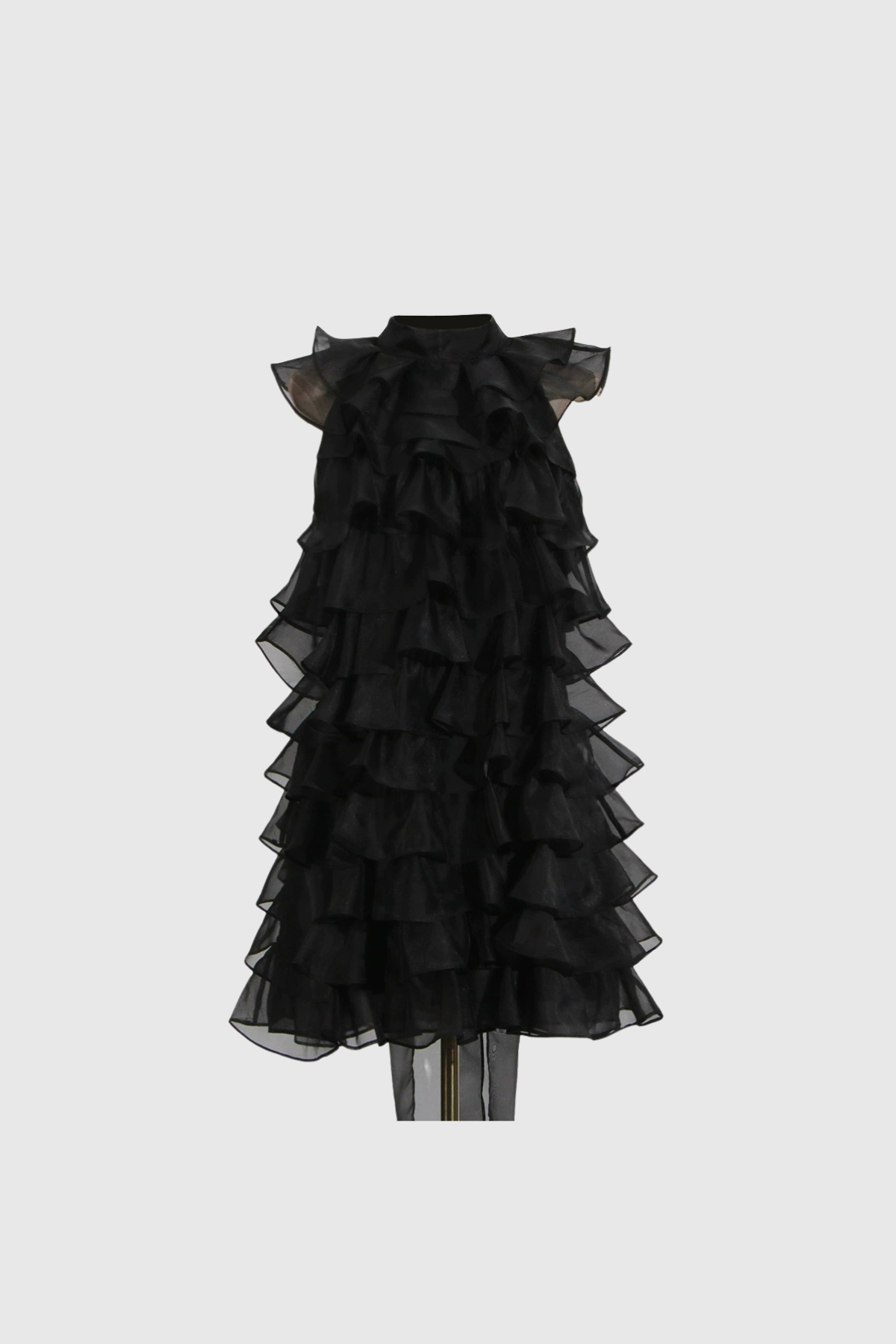 Anjea Ruffle Ruch Sleeveless Mini Dress