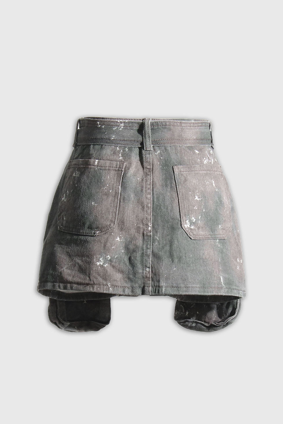 Clarice Camouflage Cargo Denim Skirt