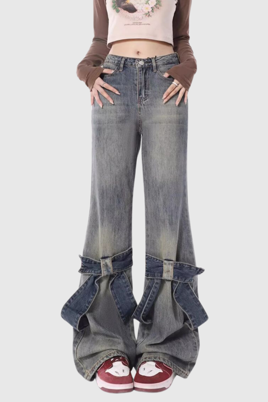 Angeli Bow Wide Jeans