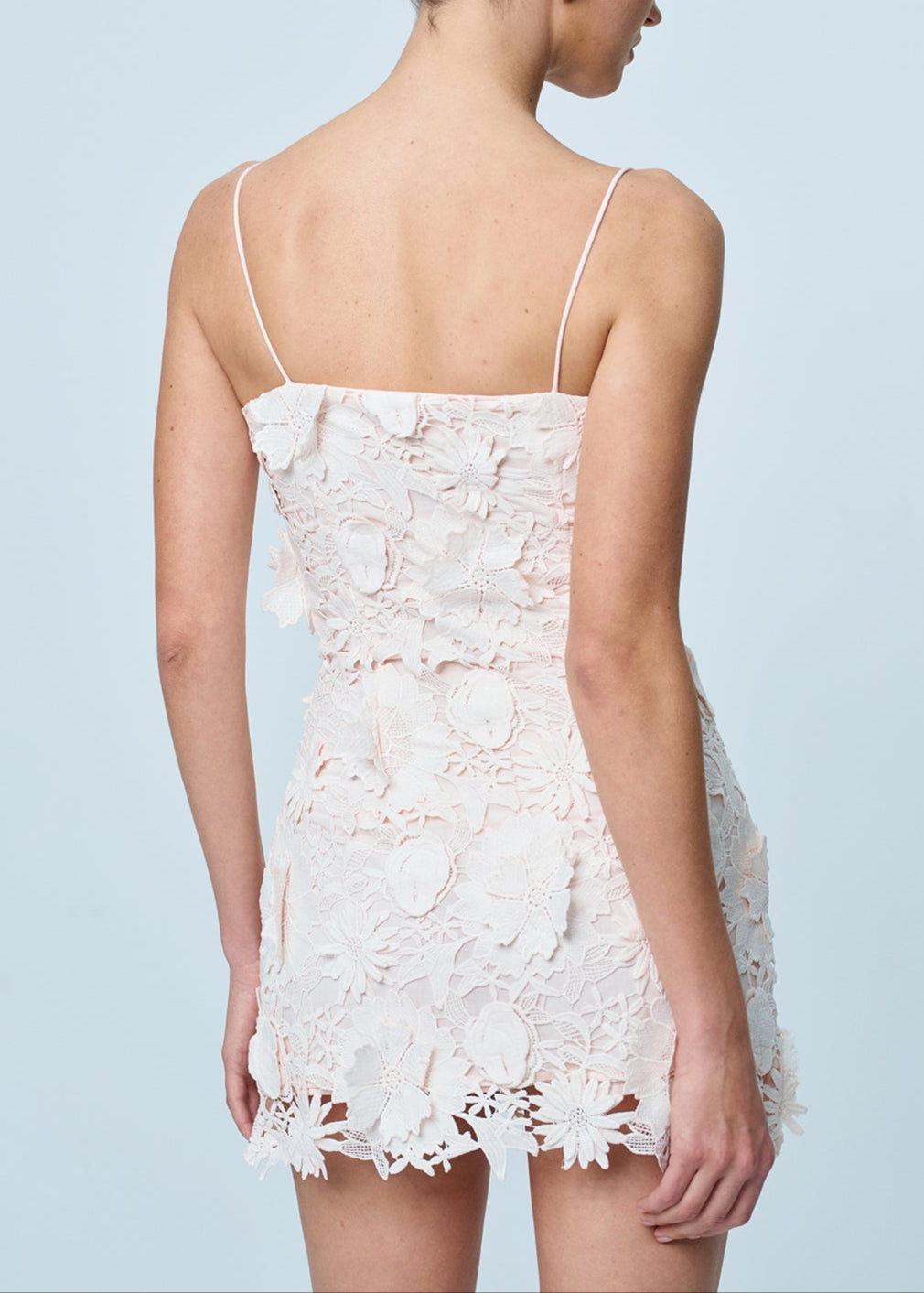 Annelien Spaghetti Flower Mini Dress