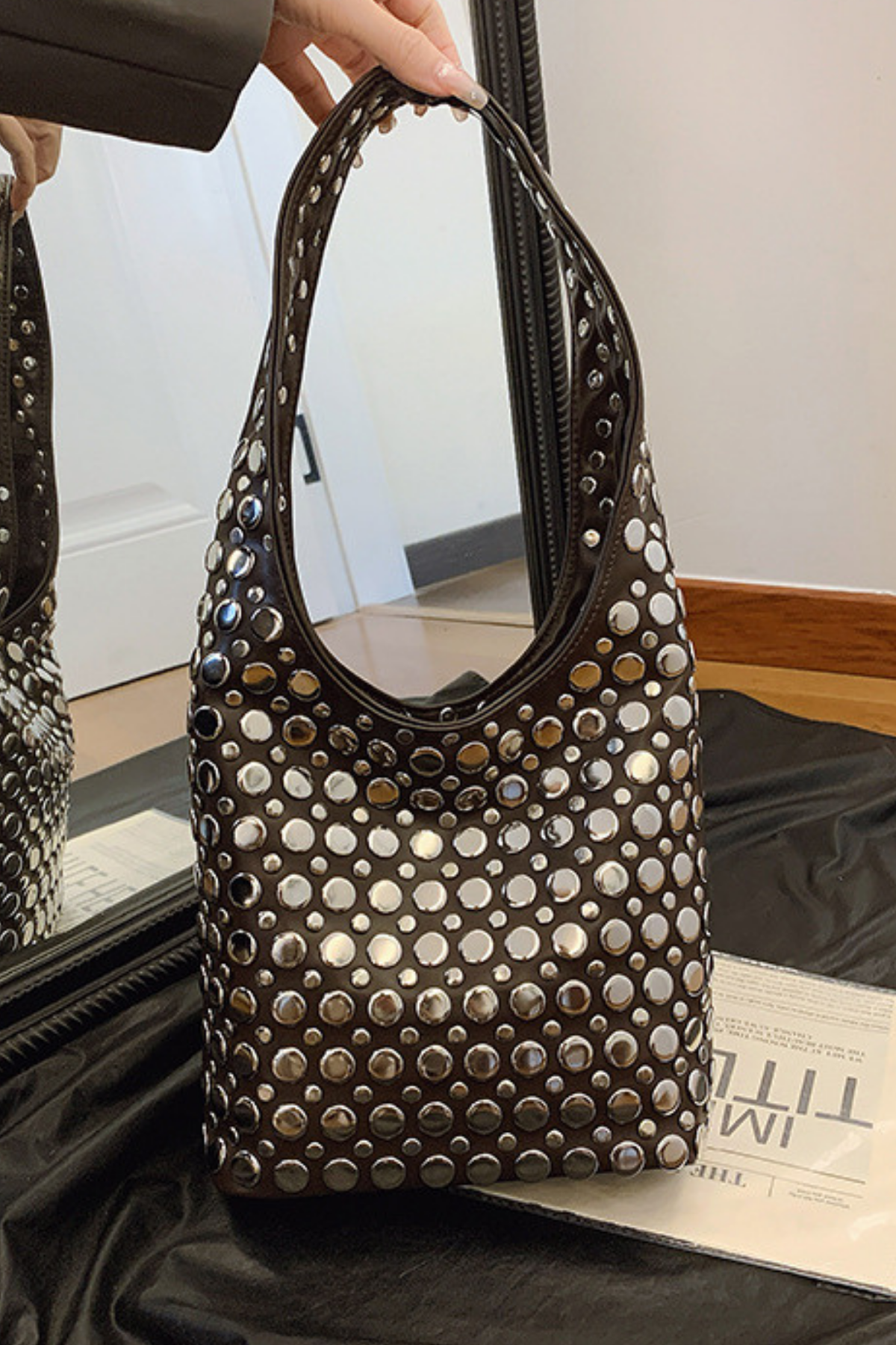 Zaher Studded Leather Bag