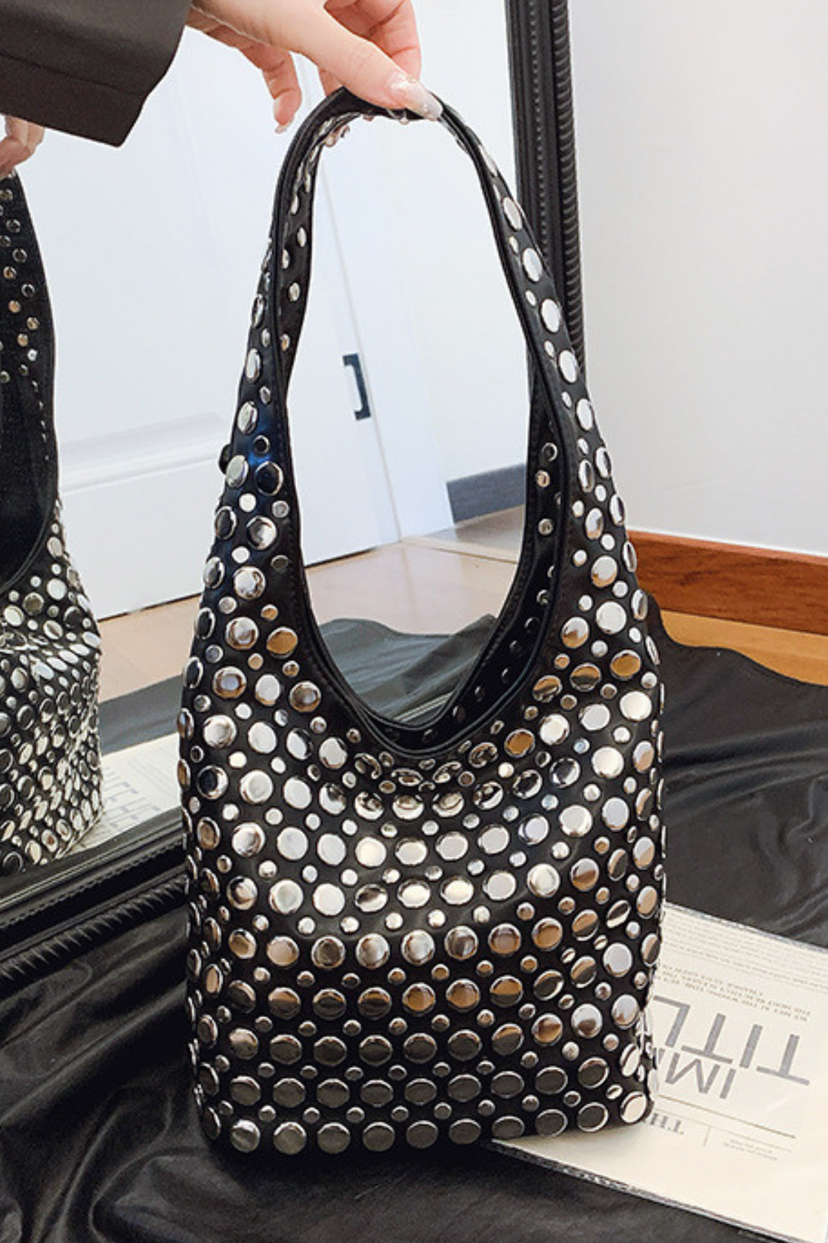 Zaher Studded Leather Bag
