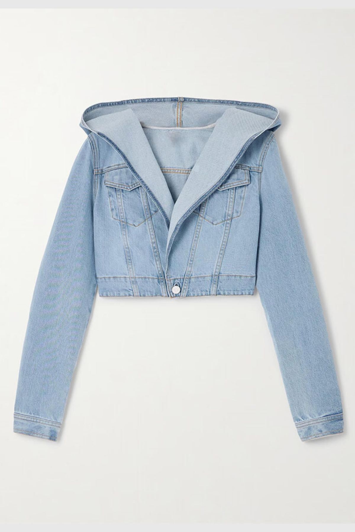 Keats Deconstruct Hooded Denim Short Jacket