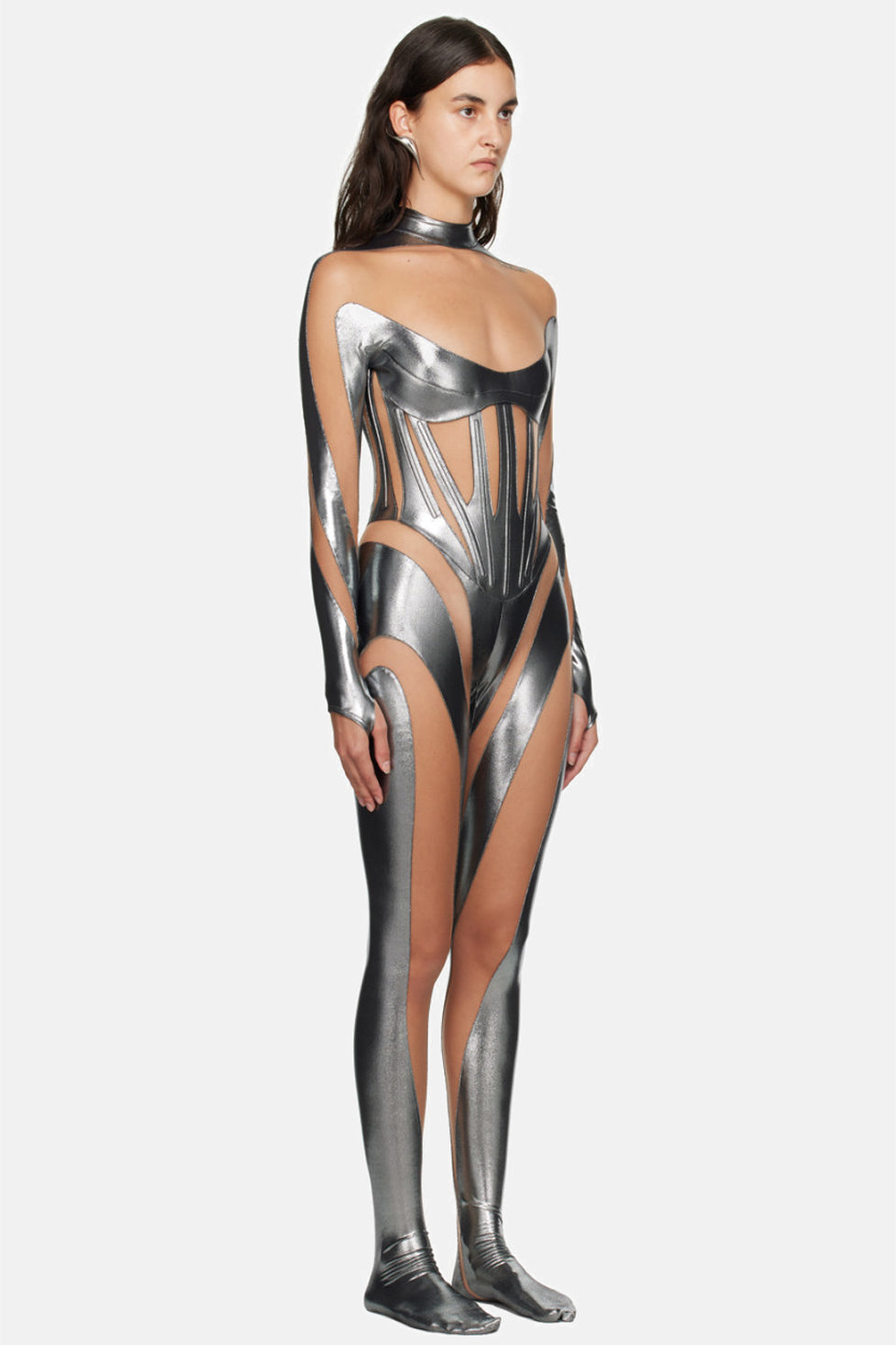 Livana Paneled Metallic Jumpsuit