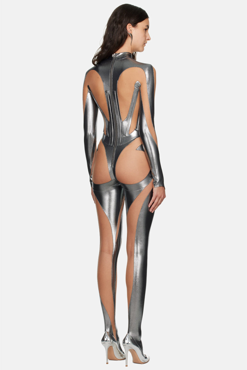 Livana Paneled Metallic Jumpsuit