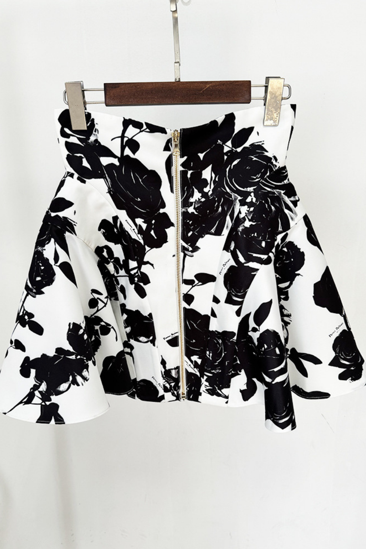 Nehir Flower Ruffle Bodycon Mini Skirt