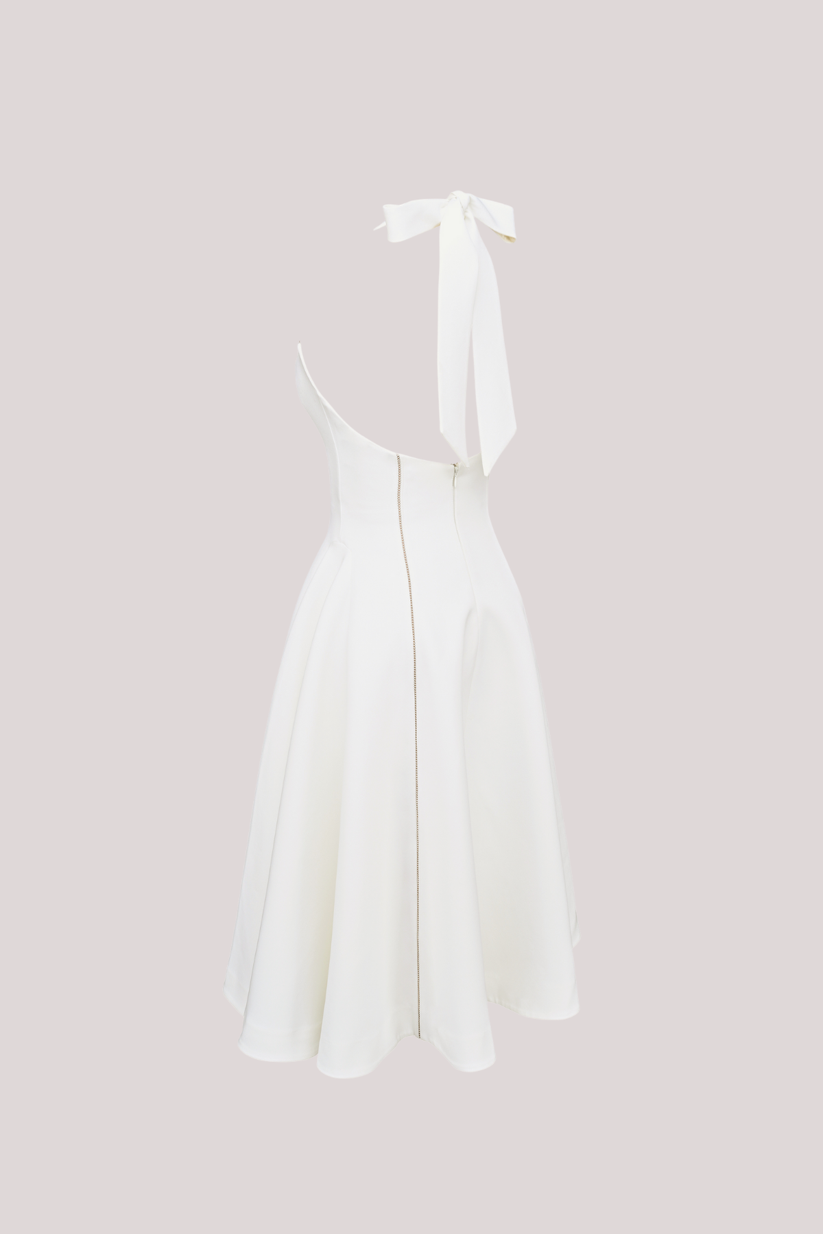 Begum Halter Neck Stripe Ruffle Midi Dress