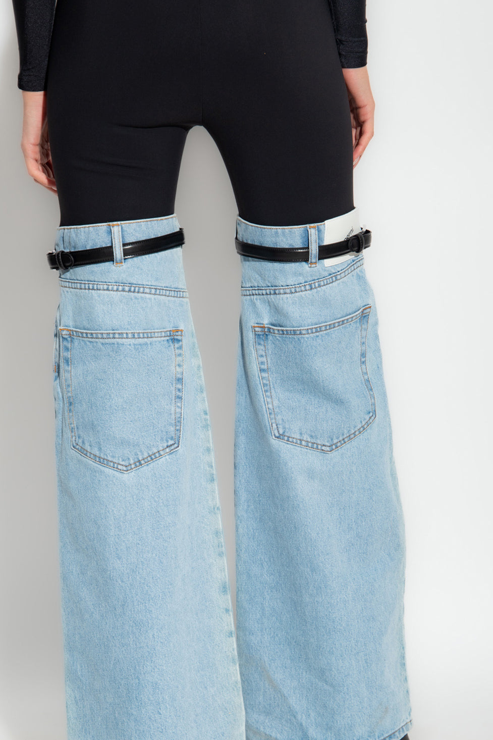 Flaly Patchwork Pants In Blue