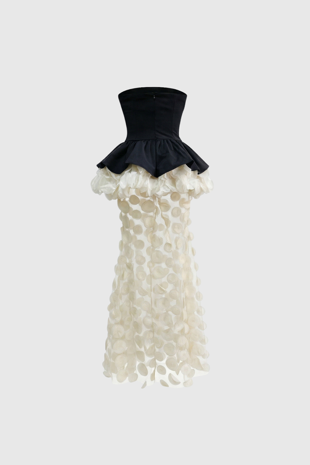 Boyan Strapless Flower Dot Maxi Dress