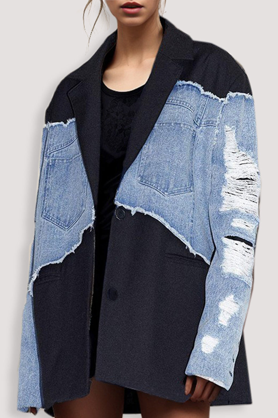 Rezi Denim Patchwork Coat