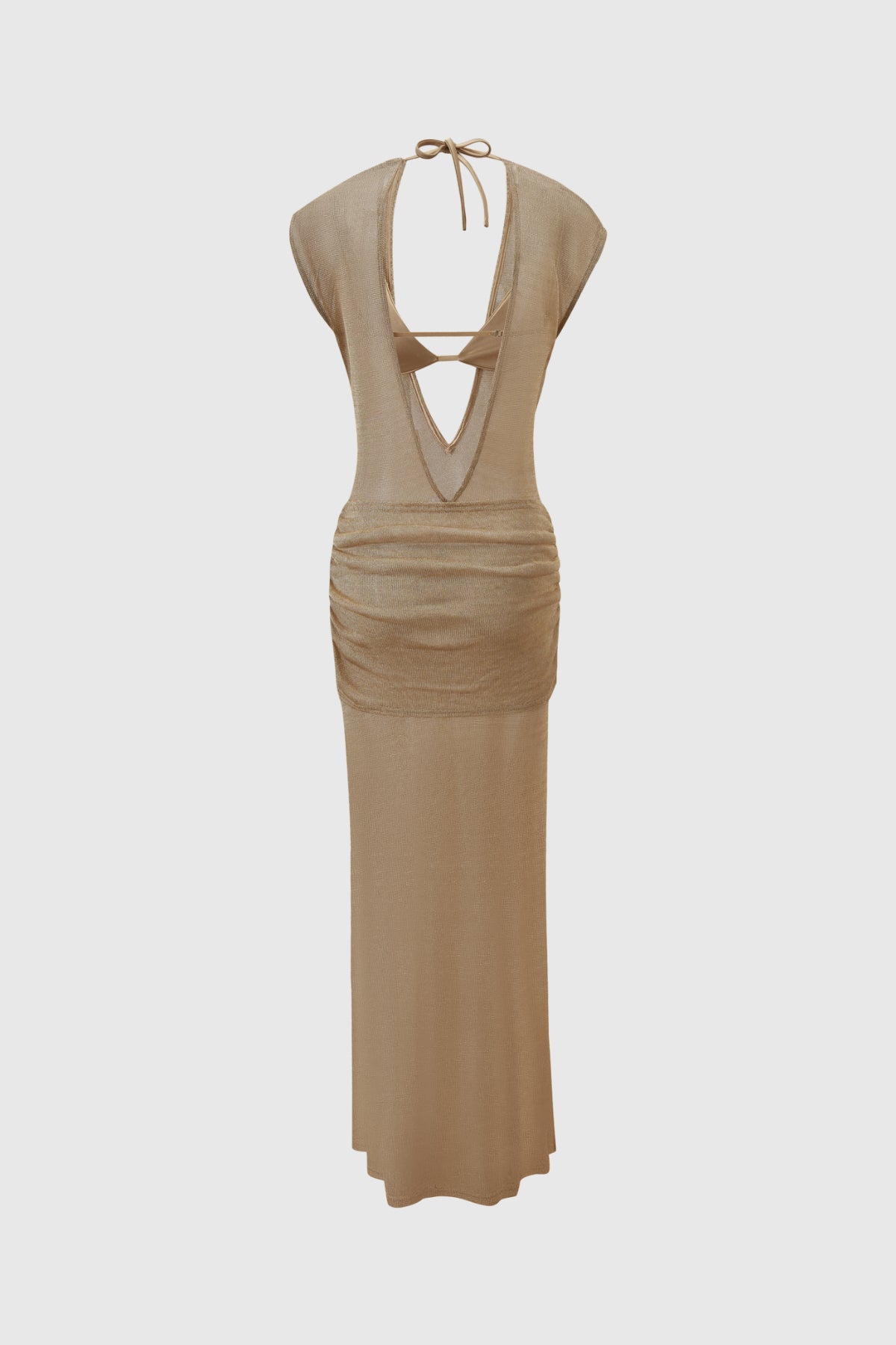 Ellinor Plunge Twist Glitter Maxi Dress