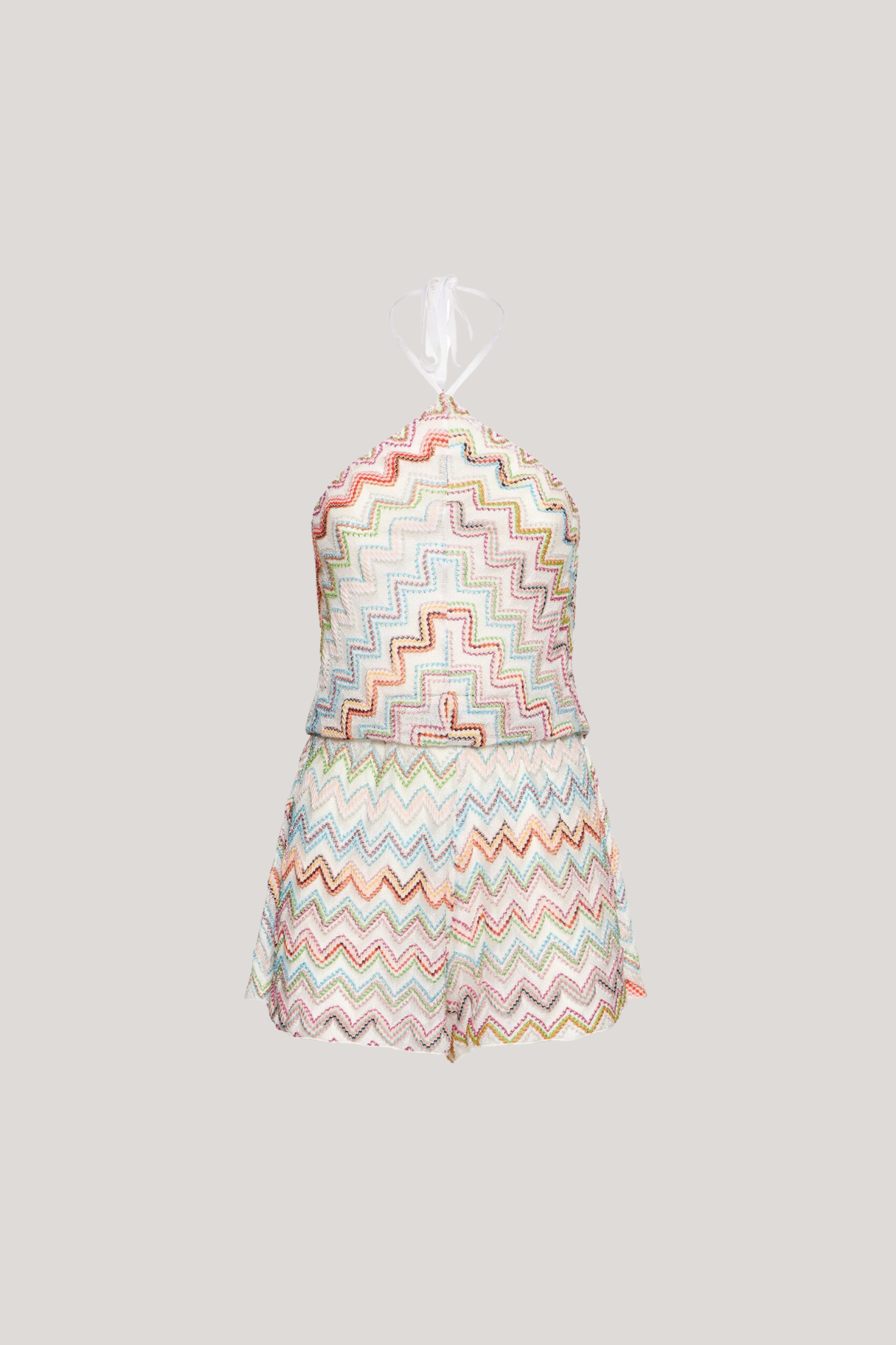 Fabrizio Halter Neck Stripe Playsuit