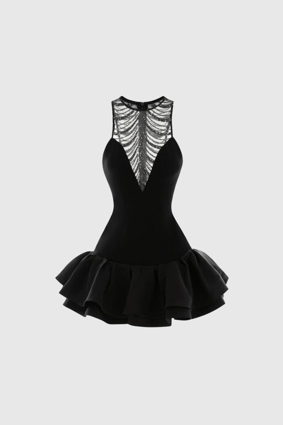 Decimus Sequin Cutout Puffy Mini Dress