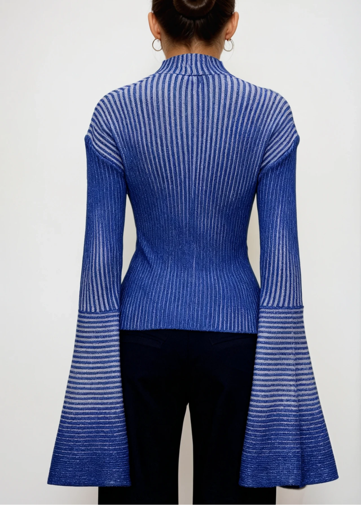 Edmond Bell Sleeve Stripe Knit Top