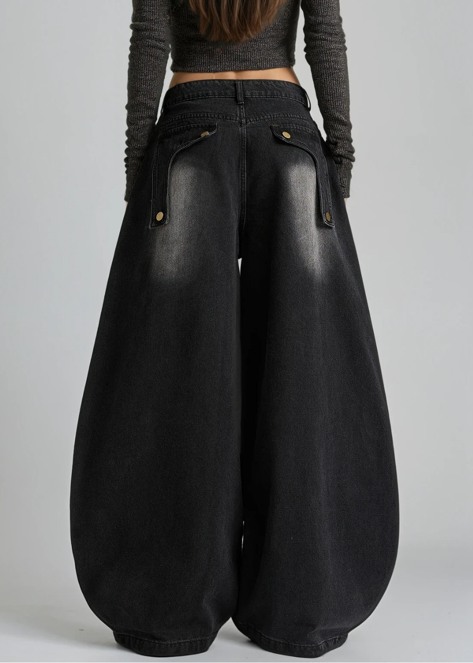 Digna Print Fringe Jeans In Black